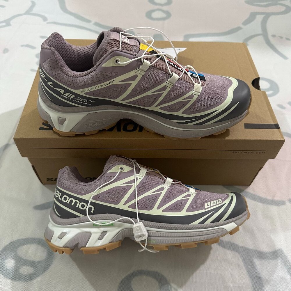 Salomon Xt-6 Purple Low-Top Outdoor Sports Shoes